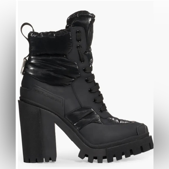 Dolce & Gabbana Trekking Logo Boots Nero 38 (8). - Picture 2 of 3